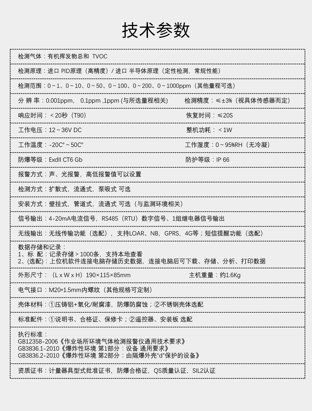 固定分體式TVOC檢測(cè)儀