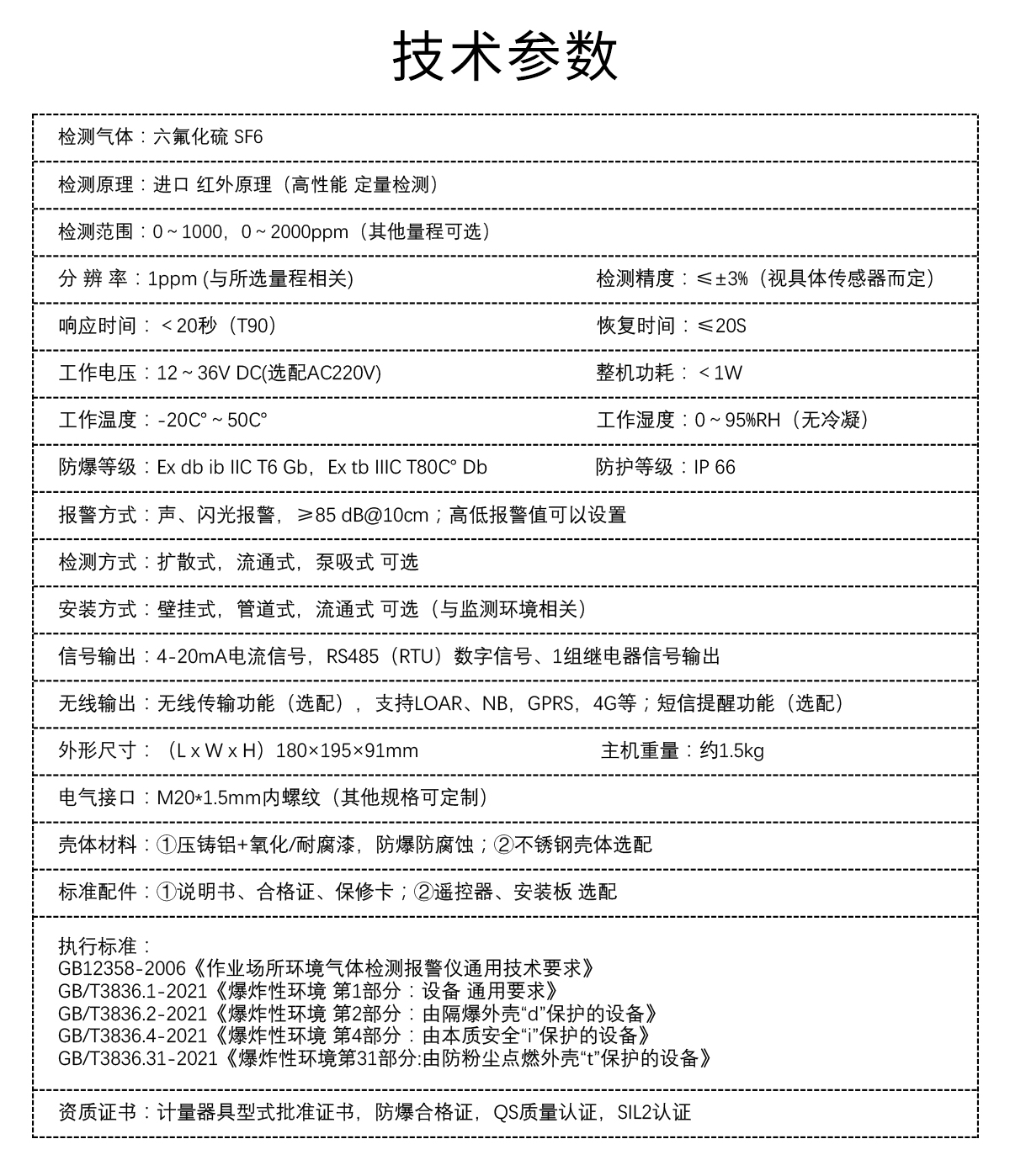 固定式六氟化硫檢測(cè)儀